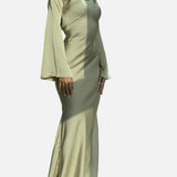 Vestit Maxi Elegant de Manga Llarga per a Convidades de Boda