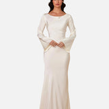 Vestit Maxi Elegant de Manga Llarga per a Convidades de Boda