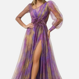 Vestit de Nit Maxi de Manga Asimètrica