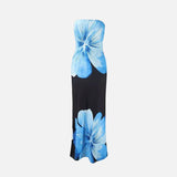 Vestit Maxi Floral Sense Tirants – Vestit de Nit Elegant per a Dones