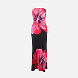 Vestit Maxi Floral Sense Tirants – Vestit de Nit Elegant per a Dones