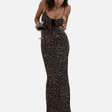 Vestit Maxi de Festa de Patró de Lleopard