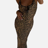 Vestit Maxi de Festa de Patró de Lleopard