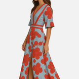 Vestit Maxi d'Estiu amb Escot en V Floral