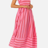 Vestit Maxi de Platja d'Estiu amb Tirants a Ratlles