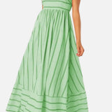 Vestit Maxi de Platja d'Estiu amb Tirants a Ratlles