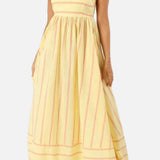 Vestit Maxi de Platja d'Estiu amb Tirants a Ratlles