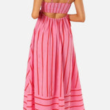 Vestit Maxi de Platja d'Estiu amb Tirants a Ratlles