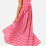 Vestit Maxi de Platja d'Estiu amb Tirants a Ratlles