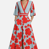 Vestit Maxi d'Estiu amb Escot en V Floral