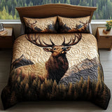 3-Piece Quilted Bed Set - Forest Animals