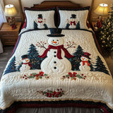 3-Piece Quilted Bed Set - Snow Friends