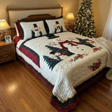 3-Piece Quilted Bed Set - Snow Friends