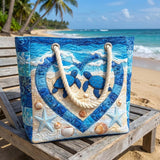 Handmade Beach Bag | Turtle Serenity