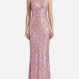 Vestit Maxi de Coll Halter amb Silueta Elegant i Ajustada