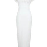 Vestit maxi de convidada de boda de nit Blanc