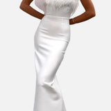 Vestit maxi de convidada de boda de nit Blanc