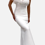 Vestit maxi de convidada de boda de nit Blanc