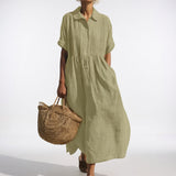Lysandra — Vestit camisero fluid d'estiu