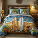 3-Piece Quilted Bed Set - Island Breeze