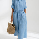 Lysandra — Vestit camisero fluid d'estiu