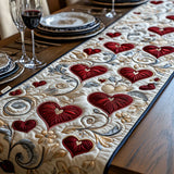 Quilted Table Runner - Heart Cascade