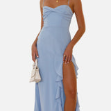 Vestit Maxi d'Convidada de Boda amb Volants Elegants Lyra