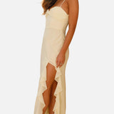Vestit Maxi d'Convidada de Boda amb Volants Elegants Lyra