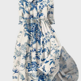 Vestit de porcellana amb estampat colorit
