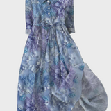 Vestit Llarg amb Estampat de Posta de Sol Colorit