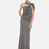 Vestit Maxi Drapat d'Un Shoulder amb Silueta Esculpida