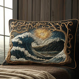 Padded Cushion Cover - Ocean Waves