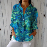 Leila | Blusa amb estampat de plomes de pavó