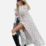 Vestit Camisa Brodat de Cors de Cor Oversized d'Estiu