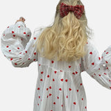 Vestit Camisa Brodat de Cors de Cor Oversized d'Estiu