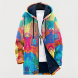 Sudadera amb patró artístic colorit