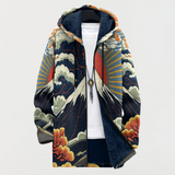Sudadera amb estampat de sortida del sol a la muntanya
