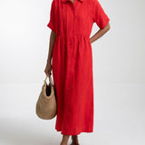 Lysandra — Vestit camisero fluid d'estiu