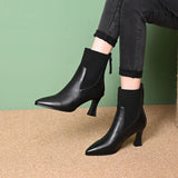Clara–Botas de plataforma de cuir