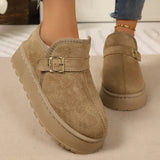 Aurora | Botins de plataforma de cuir nubuck sintètic amb forro càlid i sola antilliscant
