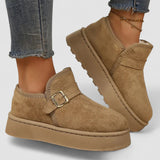 Aurora | Botins de plataforma de cuir nubuck sintètic amb forro càlid i sola antilliscant