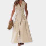 Vestit midi amb coll