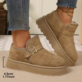 Aurora | Botins de plataforma de cuir nubuck sintètic amb forro càlid i sola antilliscant