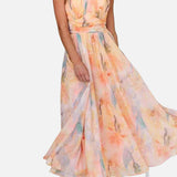 Vestit Maxi Aquarel·la Elegant per a Festa d'Estiu