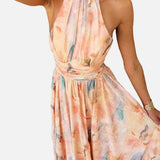 Vestit Maxi Aquarel·la Elegant per a Festa d'Estiu