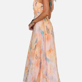 Vestit Maxi Aquarel·la Elegant per a Festa d'Estiu