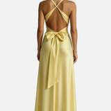 Vestit Maxi de Promoció Halter de Satén