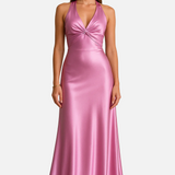 Vestit Maxi de Promoció Halter de Satén