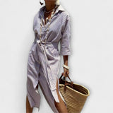 Johana - Vestit Camiser Elegant a Ratlles