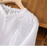 Kissina | Blusa de cotó i lli brodada